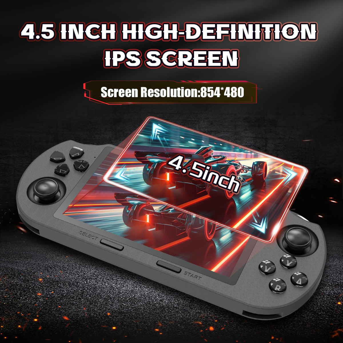 Mroace Retro Rechargeable Handheld Game Console With IPS Screen