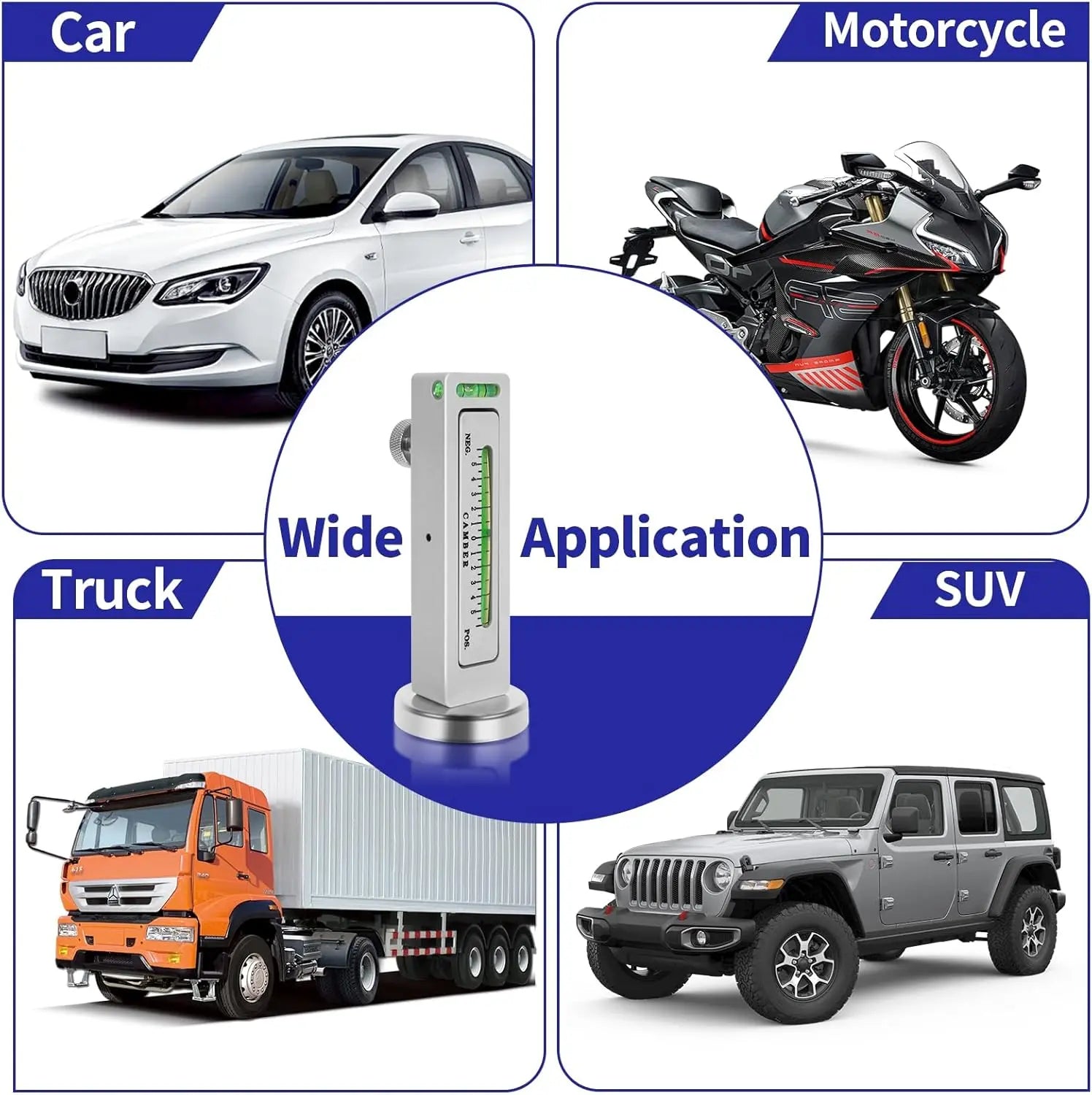 Mroace Adjustable Magnetic Wheel Alignment Gauge