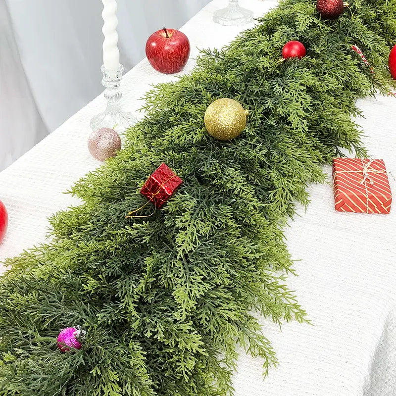 Mroace Realistic Artificial Cedar Christmas Garland