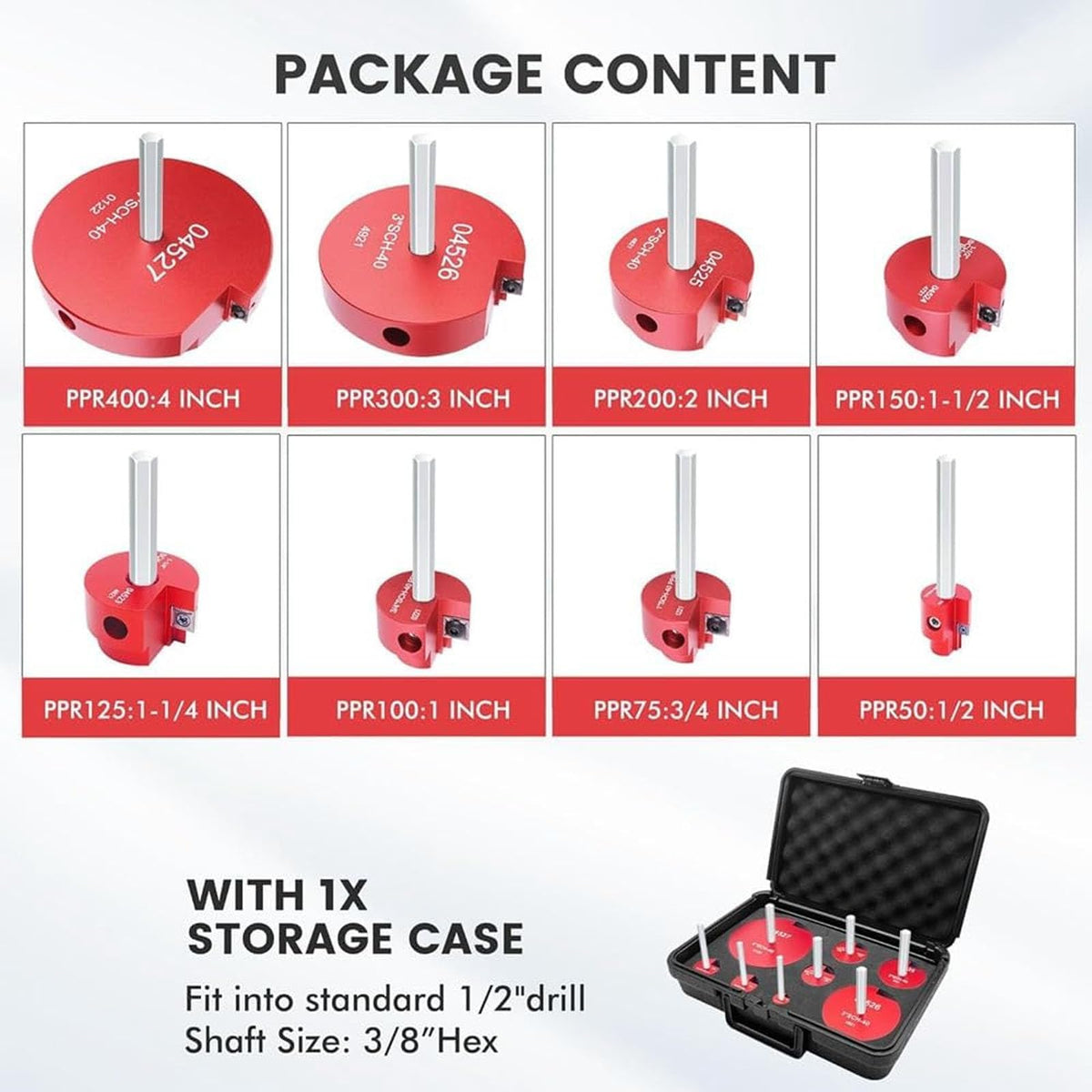 Mroace Aluminum Alloy PVC Pipe Reamer Kit