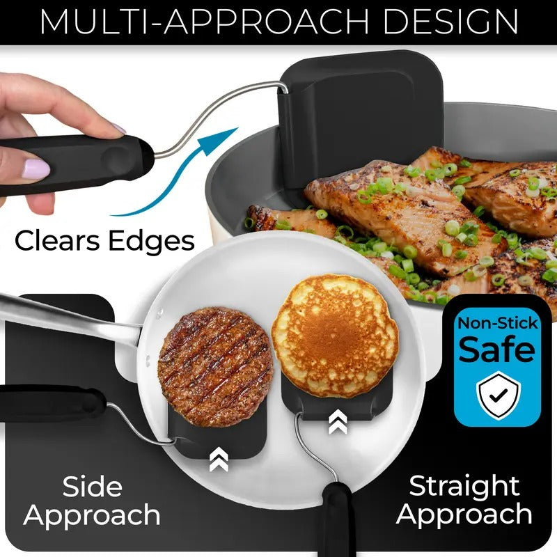 Mroace Adjustable Angle Kitchen Spatula With Interchangeable Heads