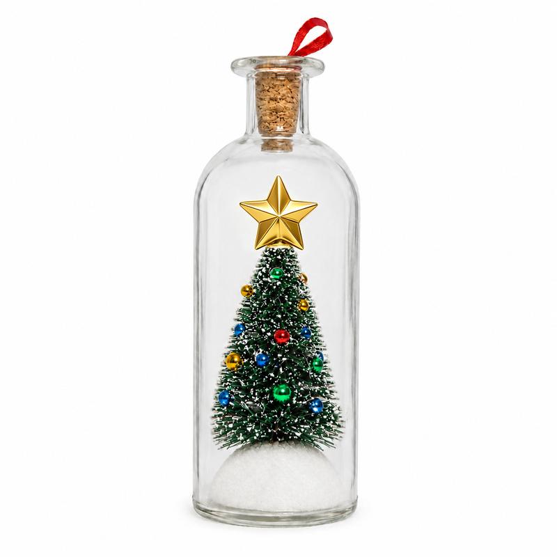 Mroace Recordable Christmas Message Bottle Ornament