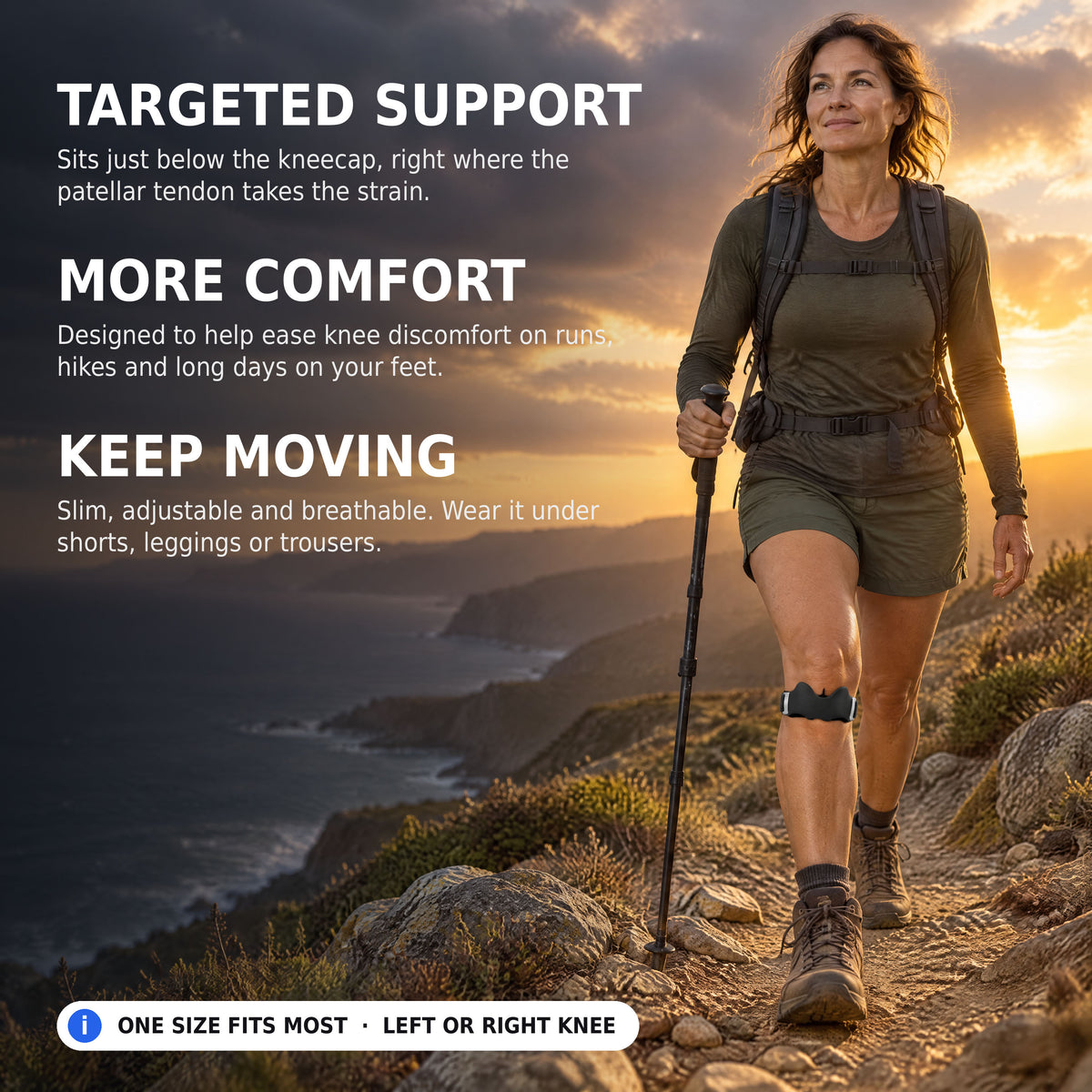 Mroace Adjustable Patella Knee Support Strap