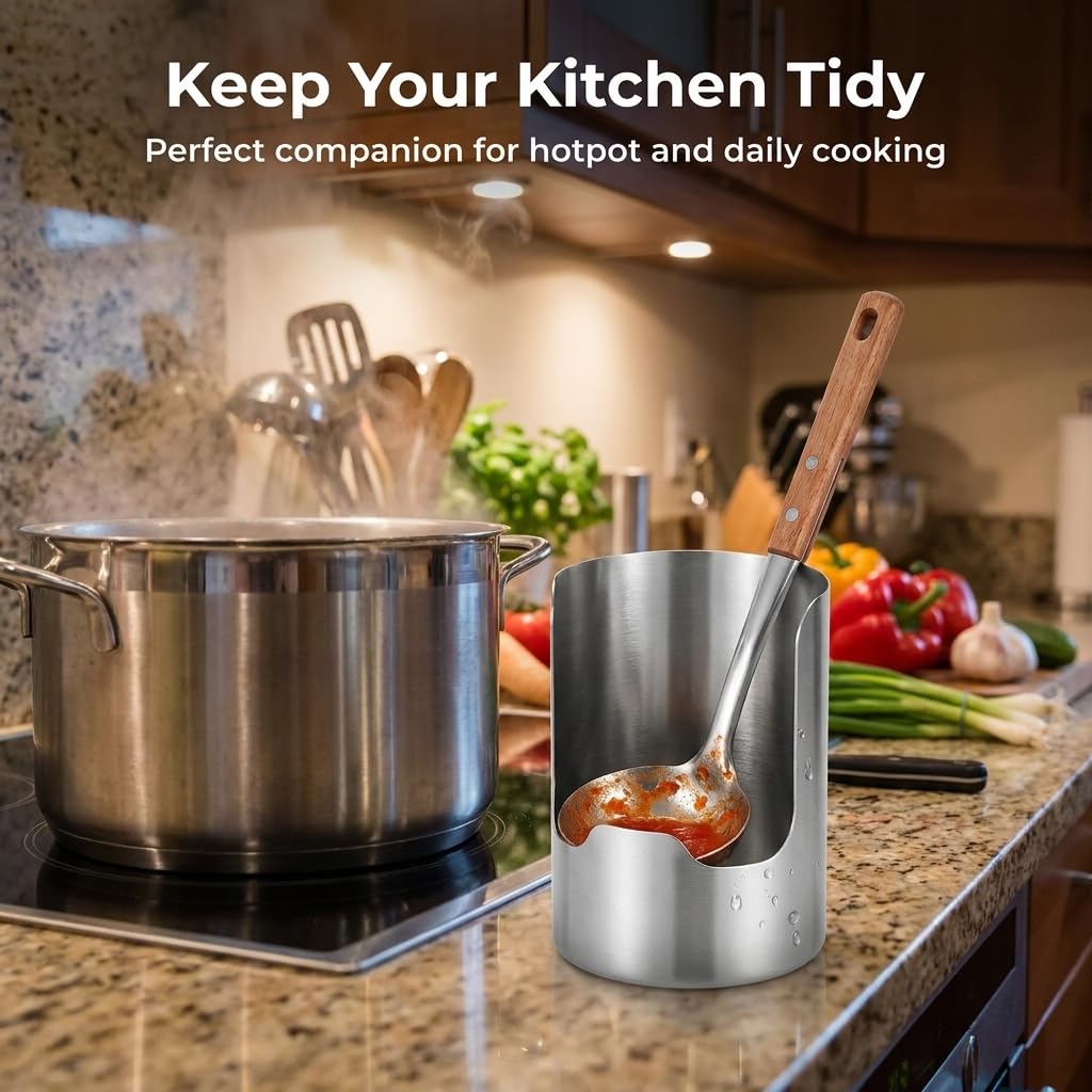Mroace Rust Resistant Stainless Steel Utensil Holder