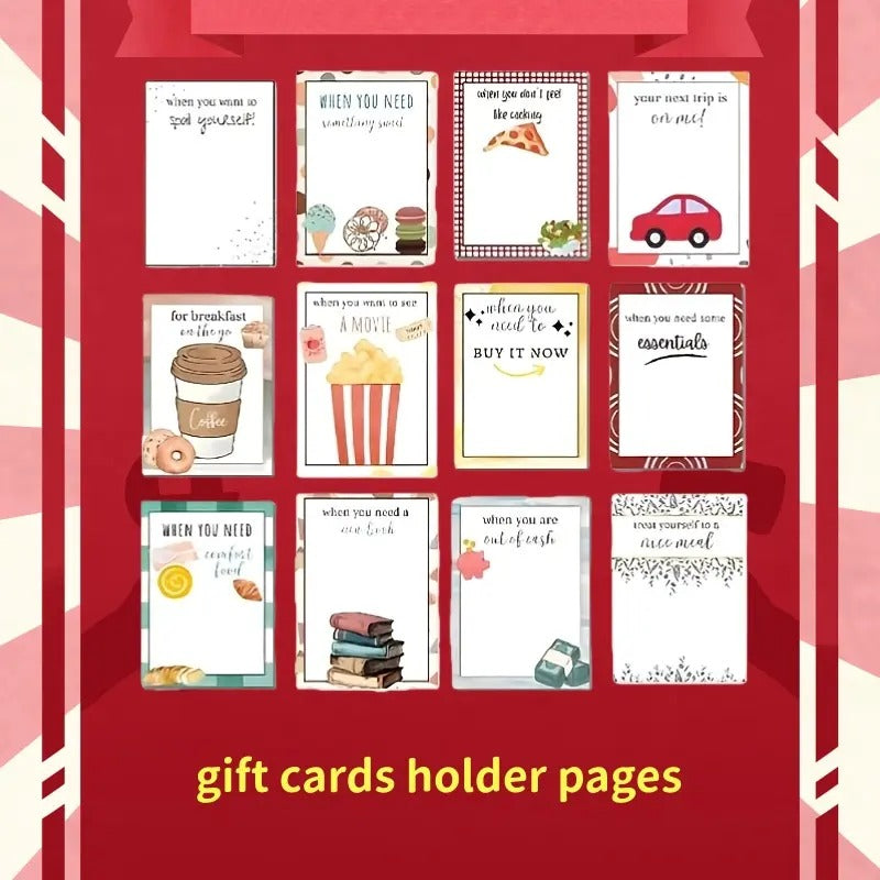 Mroace DIY Spiral Bound Christmas Gift Card Album