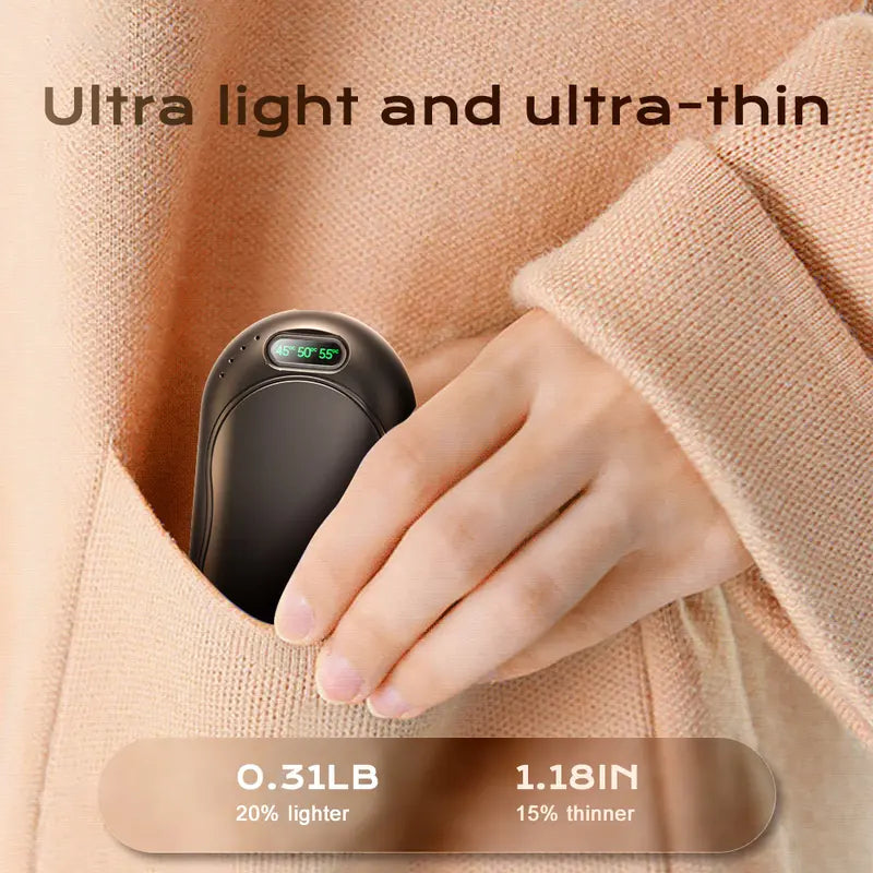 Mroace Rechargeable Electric Hand Warmers With Adjustable Heat Levels