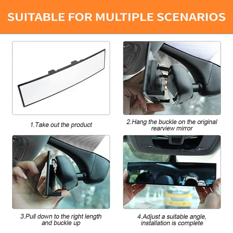 Mroace Panoramic Convex Wide Angle Rear View Mirror