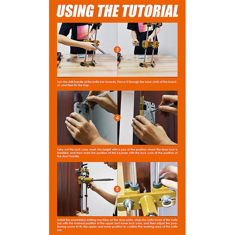 Mroace Adjustable Door Lock Hole Opener Kit