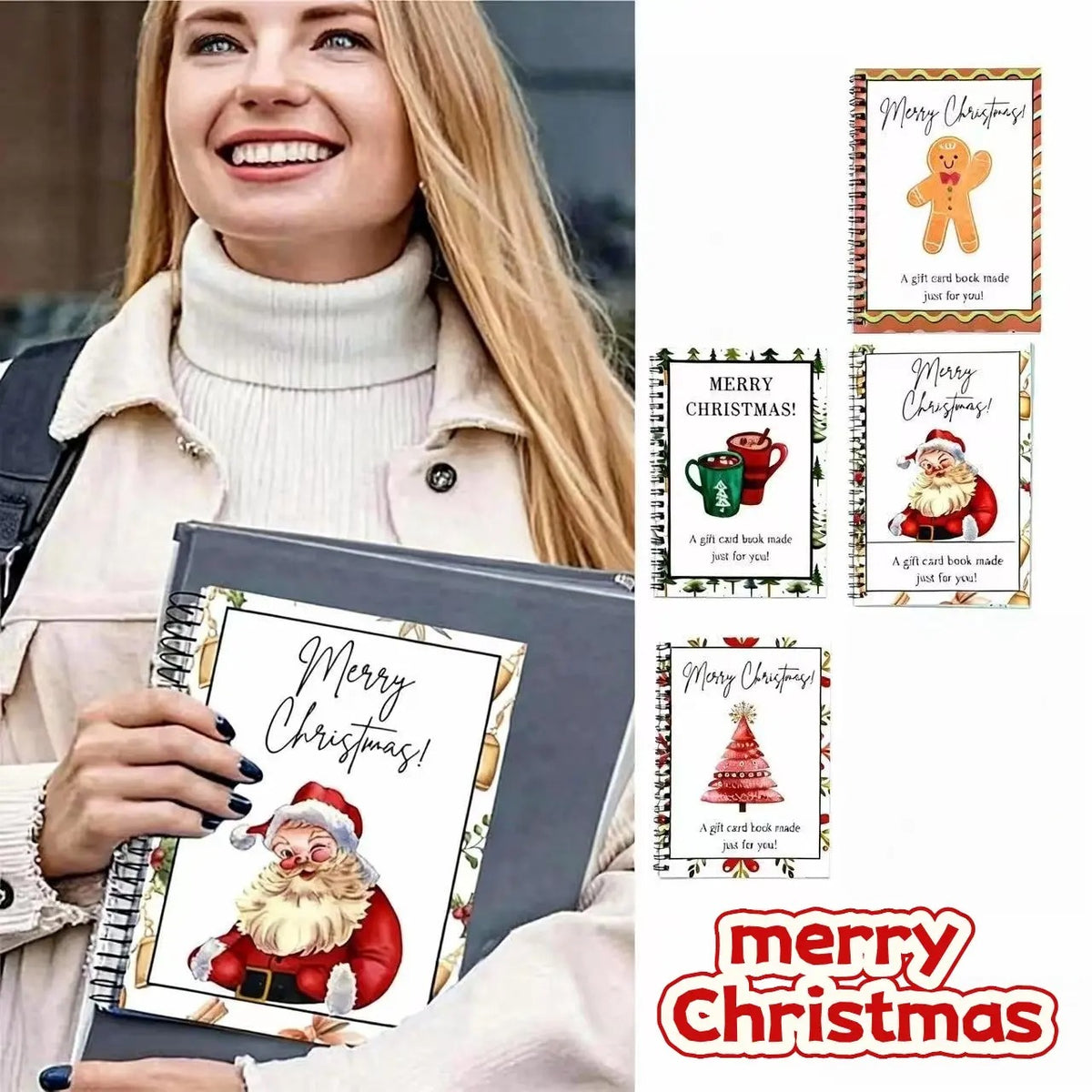 Mroace DIY Spiral Bound Christmas Gift Card Album