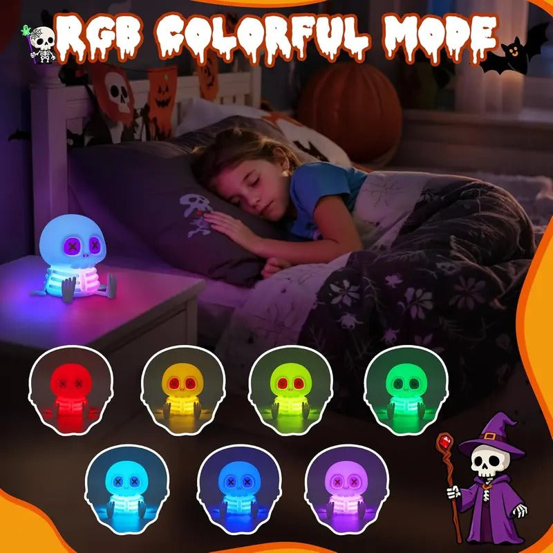 Mroace Touch Control Silicone Skull Night Light