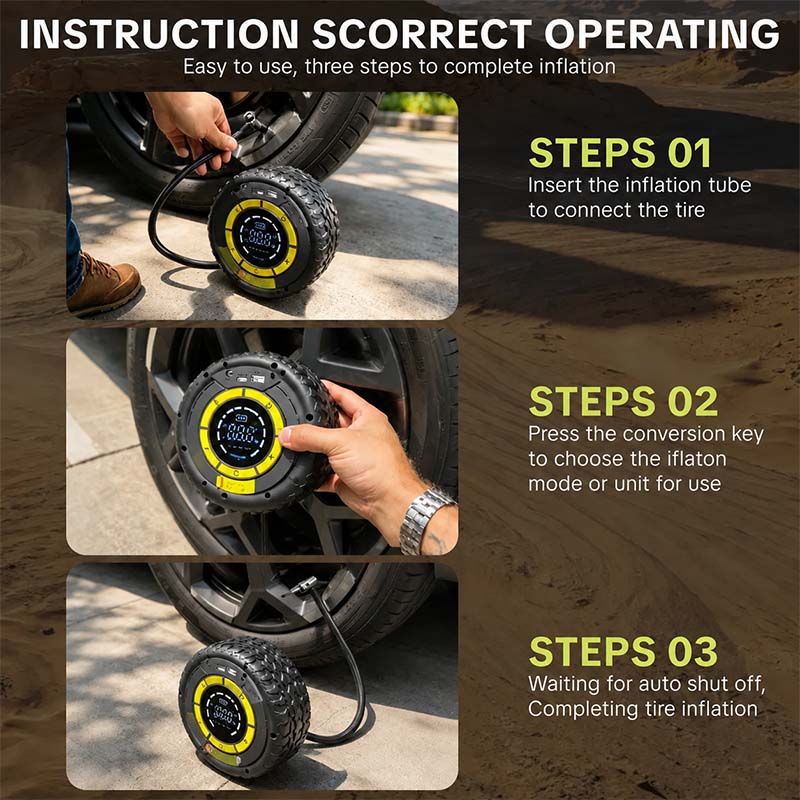 Mroace Portable Tire Inflator And Jump Starter