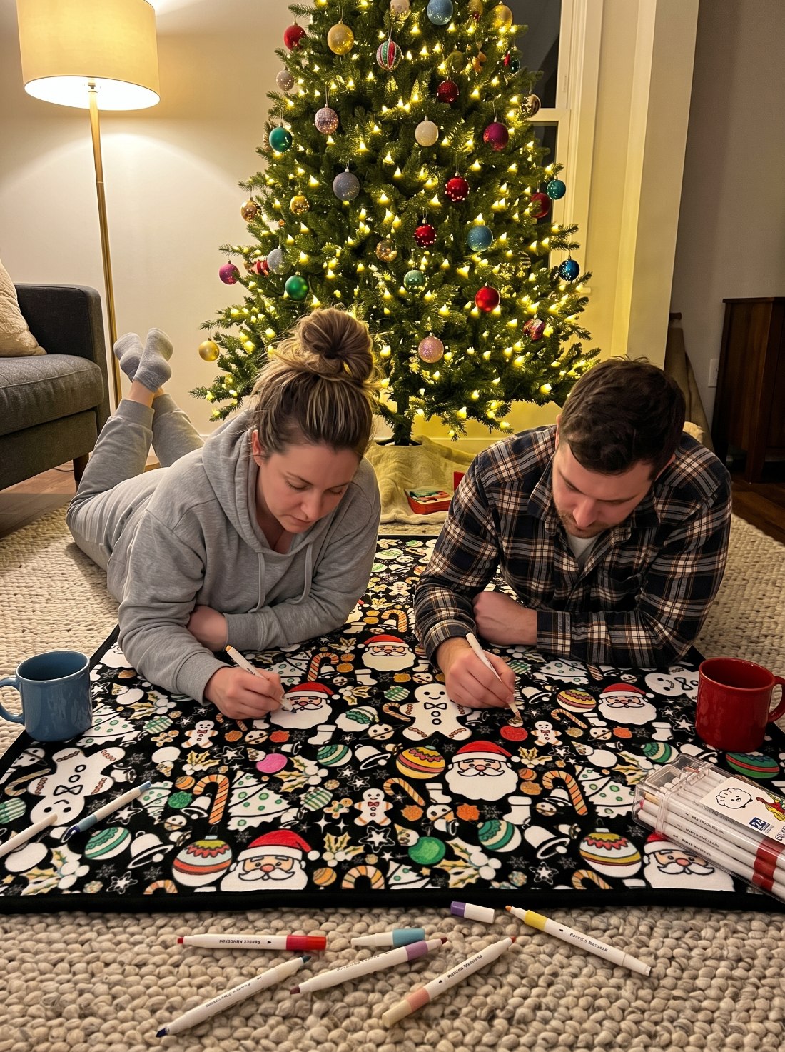 Mroace DIY Christmas Coloring Blanket🎄