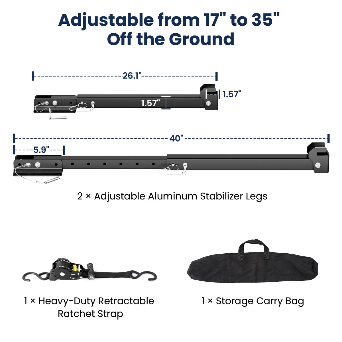 Mroace Heavy-Duty Aluminum I-Beam RV Stabilizer Jack