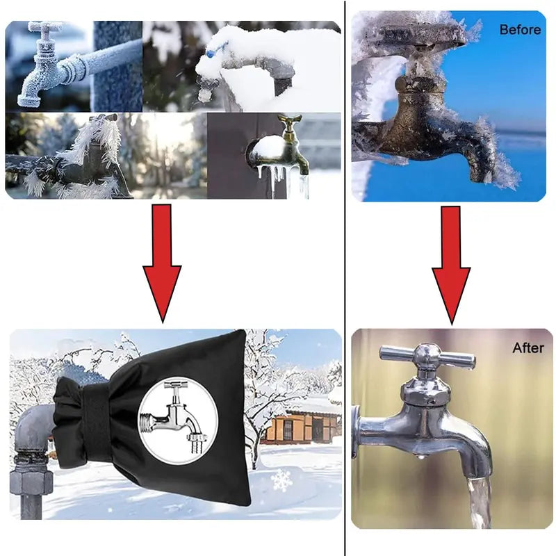 Mroace Waterproof Insulated Outdoor Faucet Freeze Protection Cover