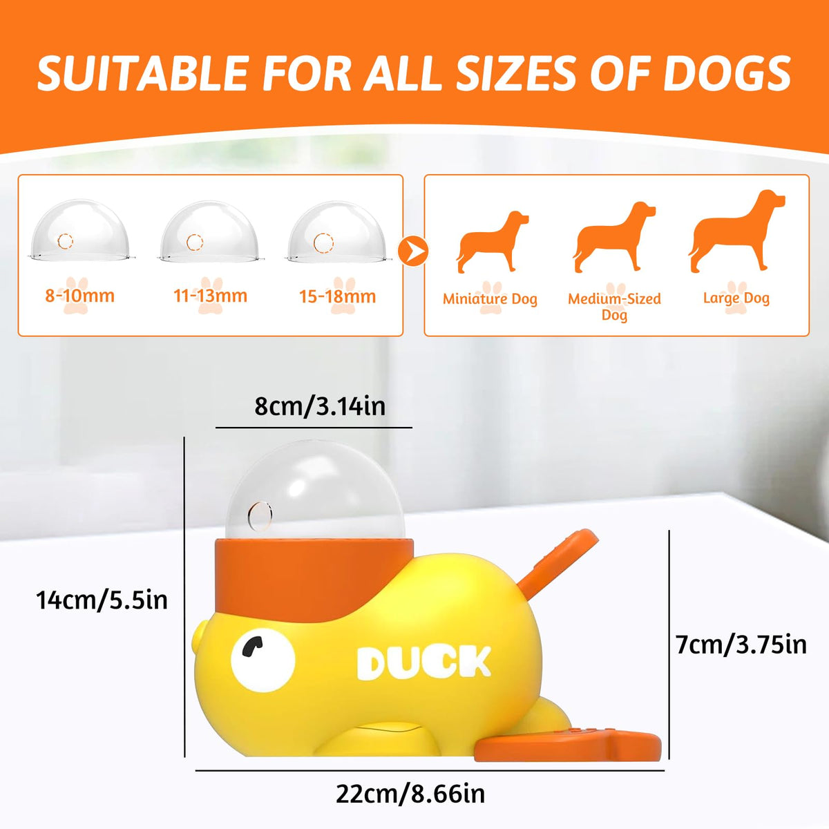 Mroace Interactive Duck Shaped Pet Food Dispenser
