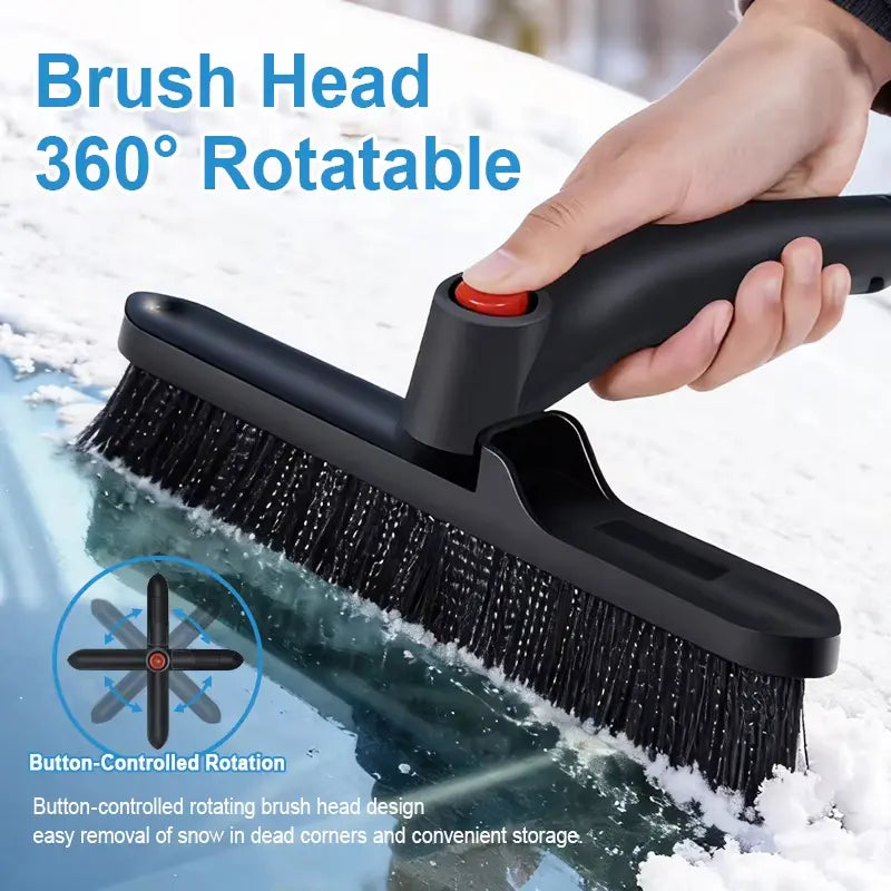 Mroace Adjustable Extendable Car Snow Shovel with Detachable Broom and Ice Scraper