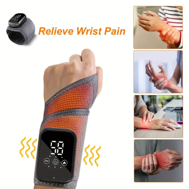Mroace Rechargeable Heated Vibration Wrist Massager