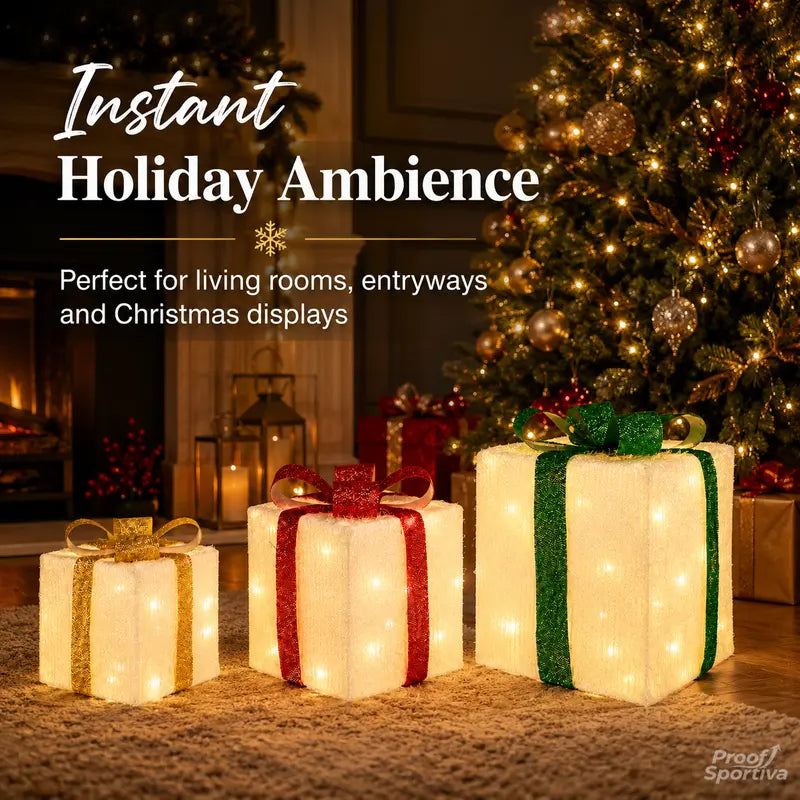 Mroace Remote Controlled LED Christmas Ornament Set