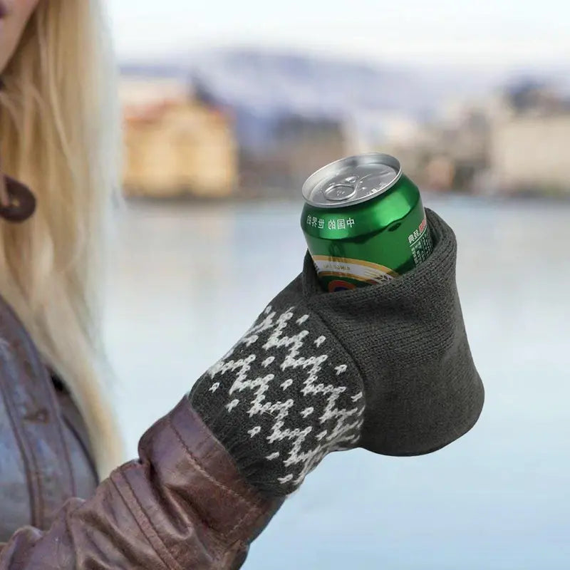 Mroace Insulated Knitted Beer Mitten Gloves