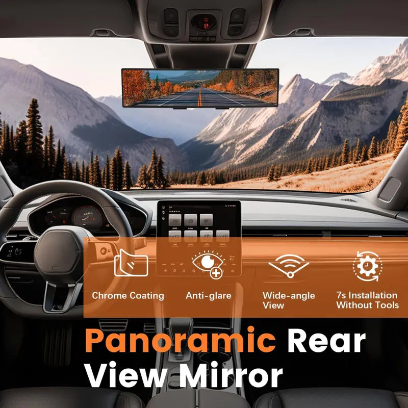 Mroace Panoramic Convex Wide Angle Rear View Mirror