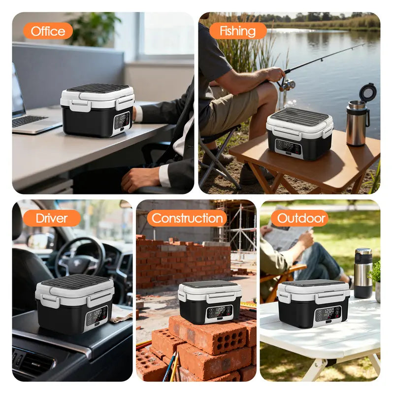 Mroace Cordless Rechargeable Heated Lunch Box With Smart Timer