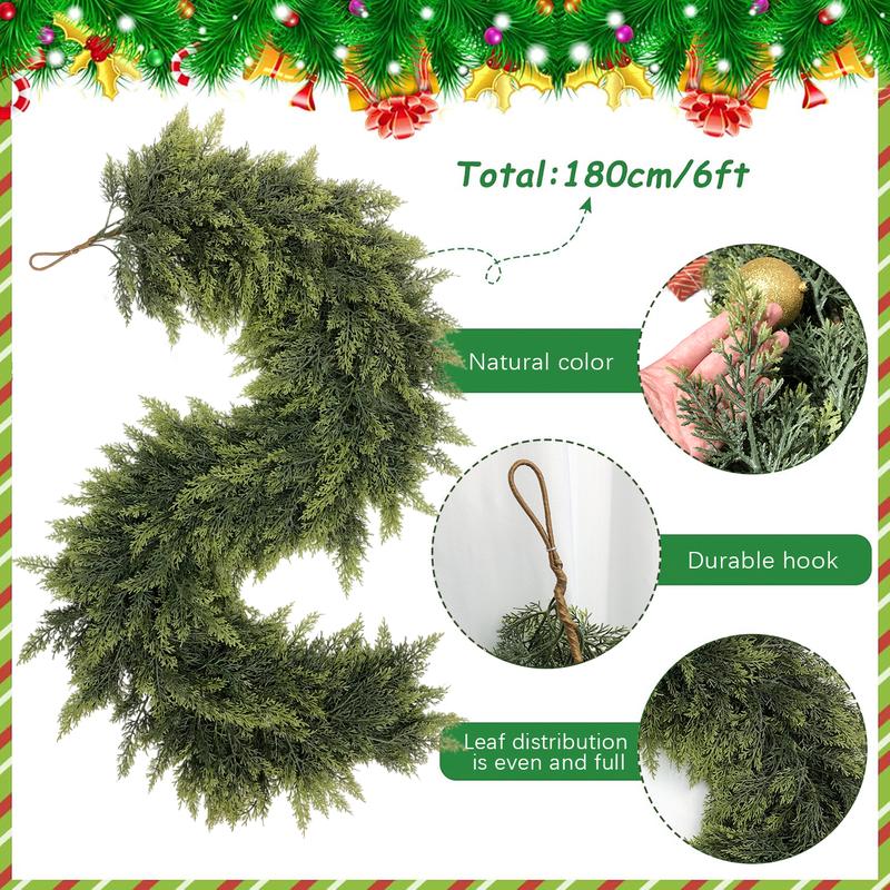 Mroace Realistic Artificial Cedar Christmas Garland