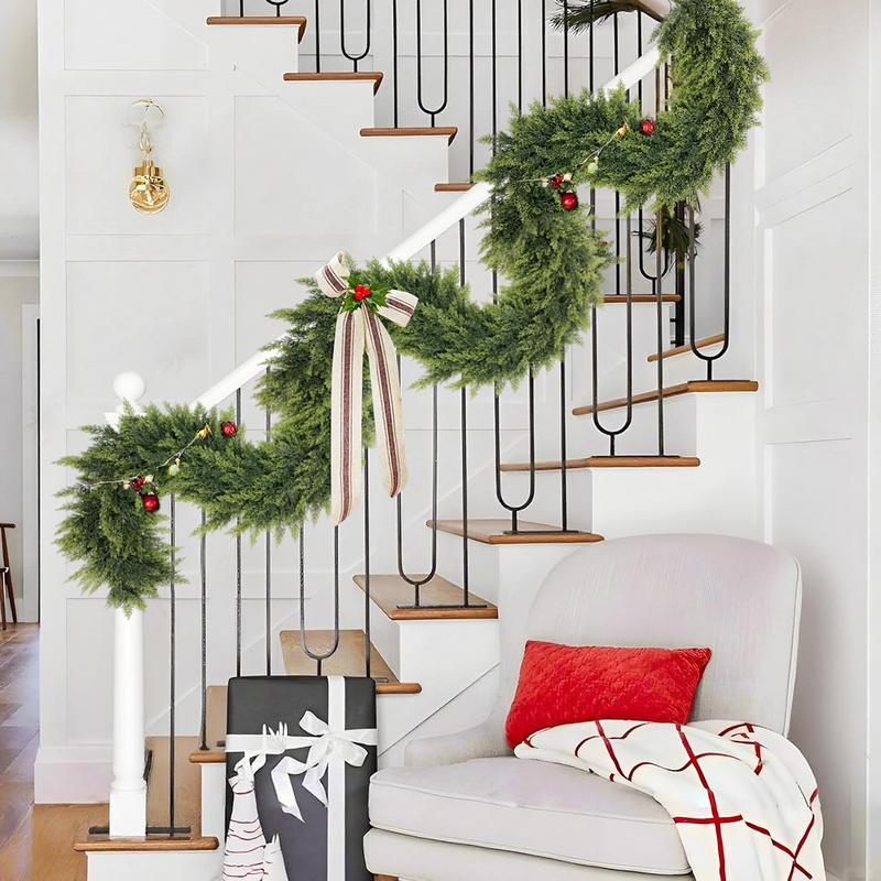 Mroace Realistic Artificial Cedar Christmas Garland
