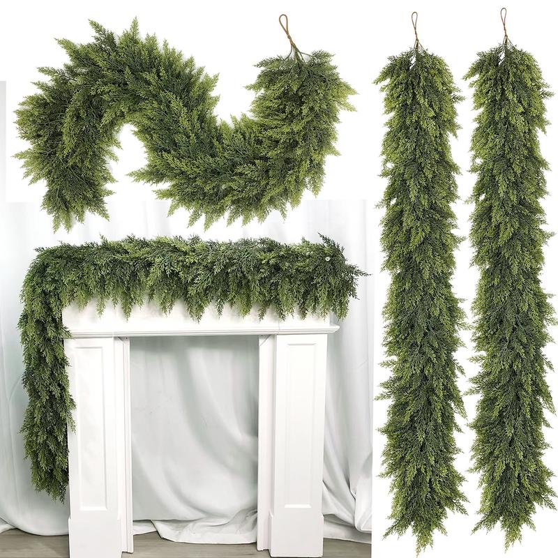 Mroace Realistic Artificial Cedar Christmas Garland