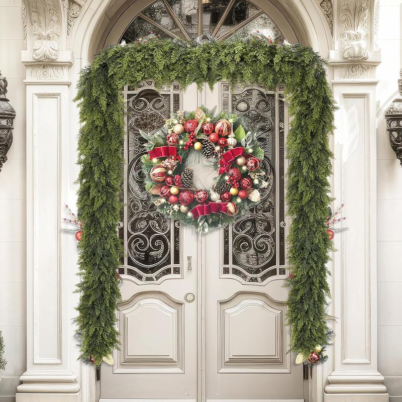 Mroace Realistic Artificial Cedar Christmas Garland