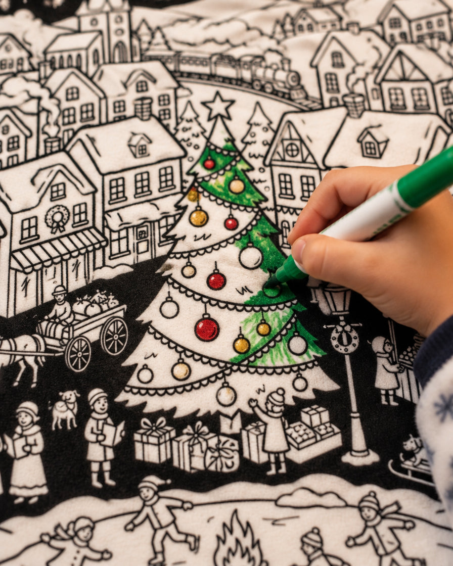 Mroace DIY Christmas Coloring Blanket🎄