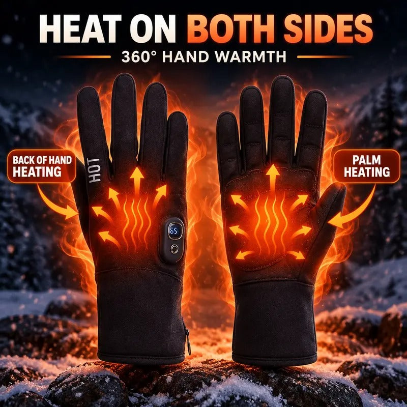 Mroace Rechargeable Heated Touchscreen Gloves With Adjustable Temperature