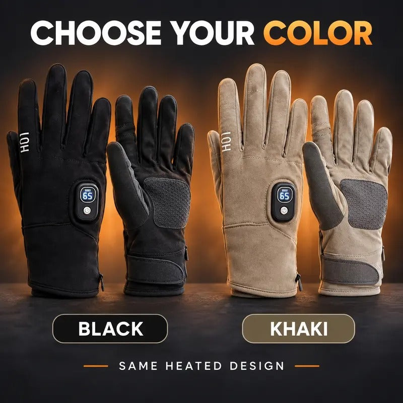 Mroace Rechargeable Heated Touchscreen Gloves With Adjustable Temperature