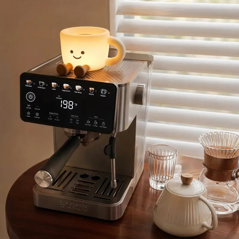 Mroace Multifunctional Silicone Coffee Mug Night Light With Phone Stand