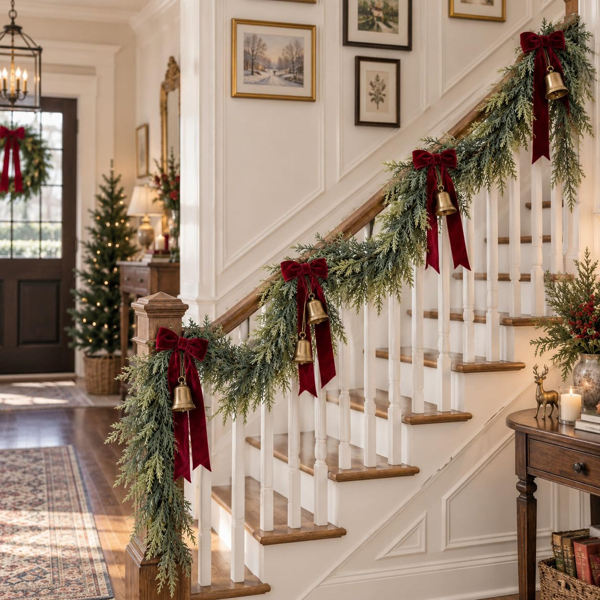 Mroace Realistic Artificial Cedar Christmas Garland
