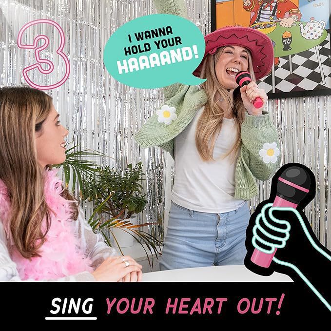 Mroace Karaoke Style Party Game With Foam Microphone