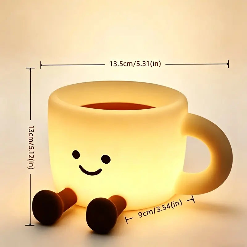 Mroace Multifunctional Silicone Coffee Mug Night Light With Phone Stand