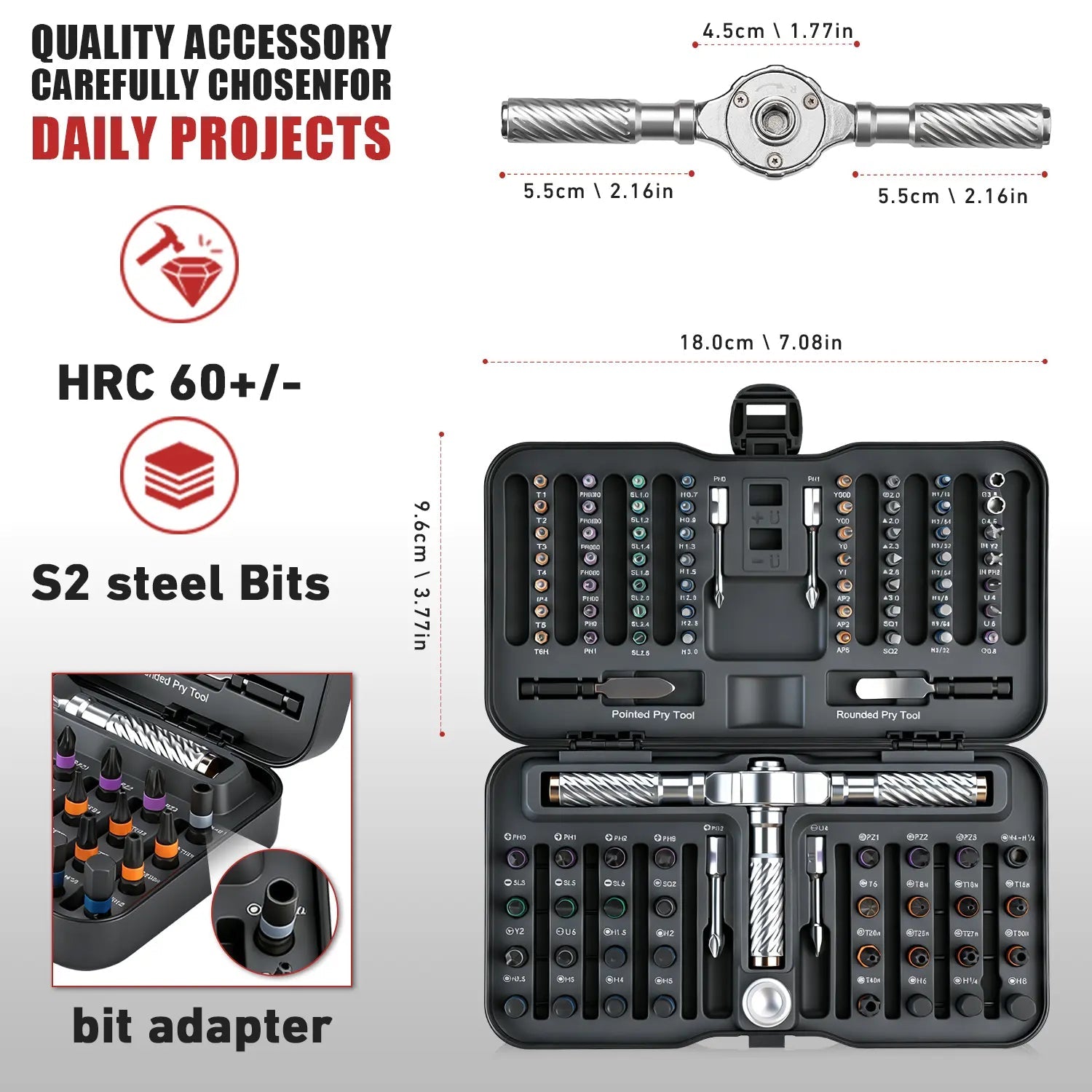 Mroace 100-In-1 Precision Ratchet Screwdriver Set