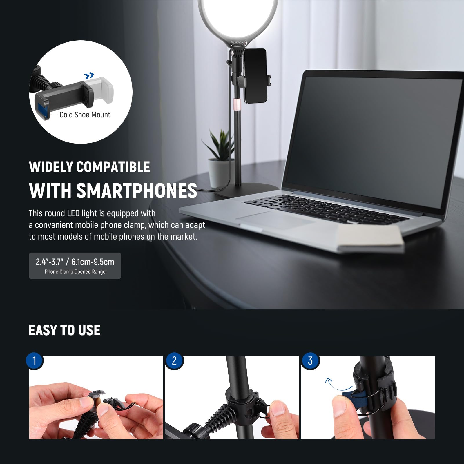 Mroace 10.5" Desk Ring Light