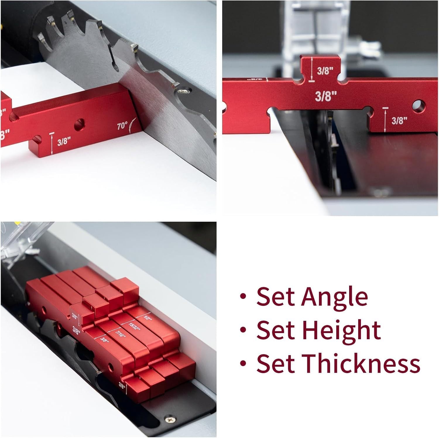 Mroace 14-Piece Precision Aluminum Setup Blocks🔥