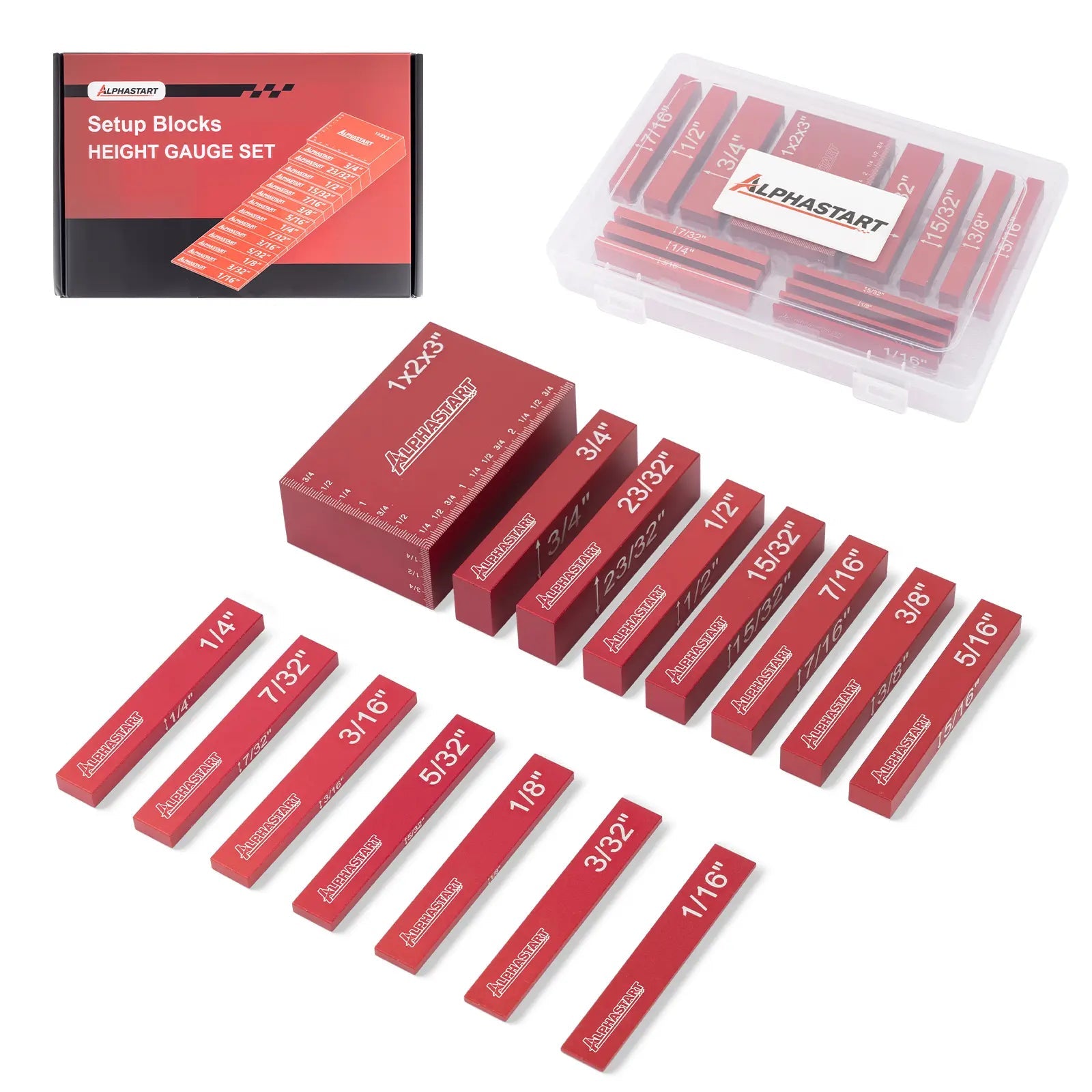 Mroace 15PCS Precision Aluminum Setup Blocks for Router and Table Saw
