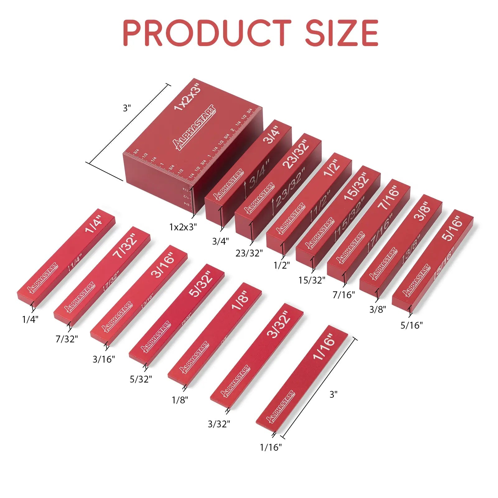 Mroace 15PCS Precision Aluminum Setup Blocks for Router and Table Saw
