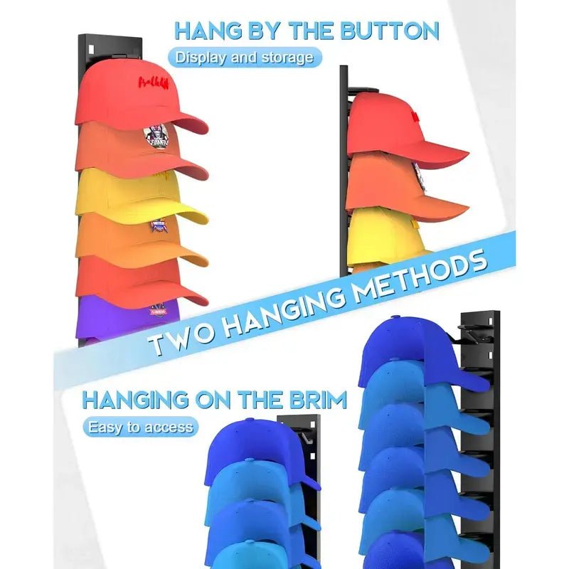 Mroace 2 Hat Organizer Wall Mounted Baseball Cap Rack