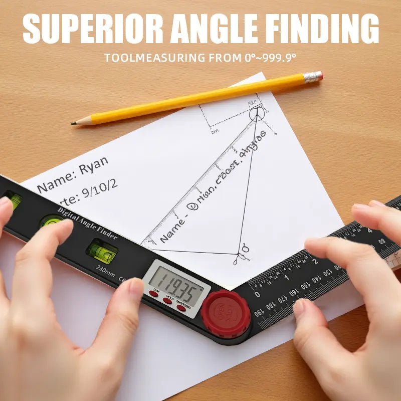 Mroace 2-In-1 Angle Finder Ruler 7-Inch Measuring Tool