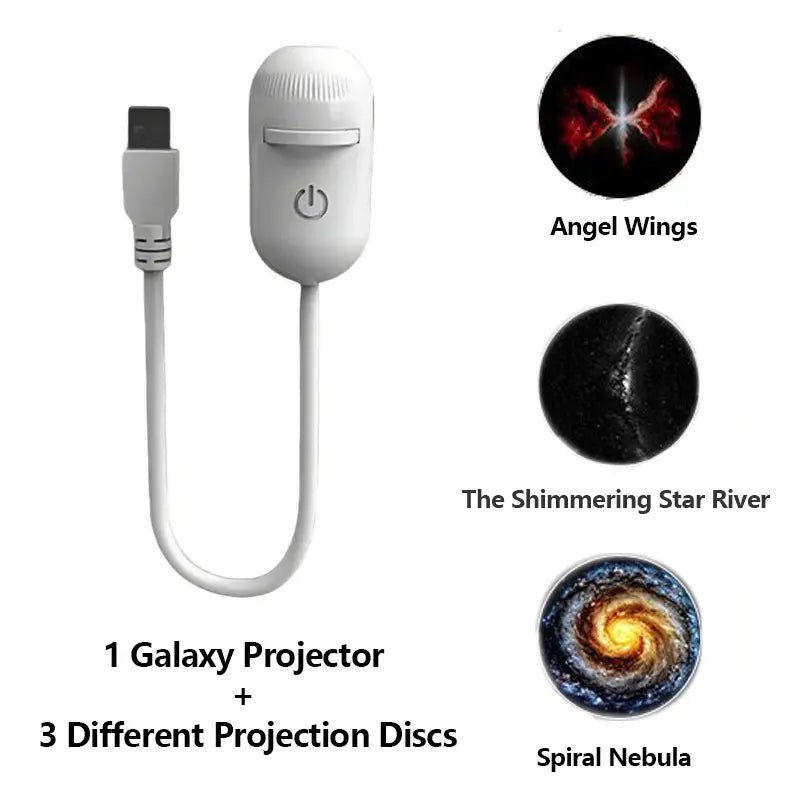Mroace 2-in-1 Galaxy Star Projector Night Light with USB Power
