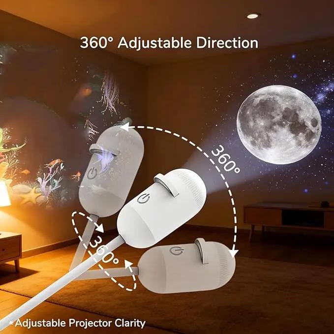 Mroace 2-in-1 Galaxy Star Projector Night Light with USB Power