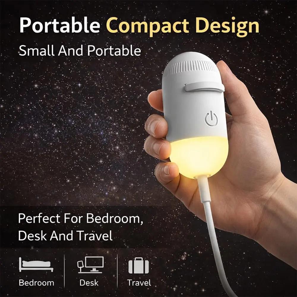 Mroace 2-in-1 Galaxy Star Projector Night Light with USB Power