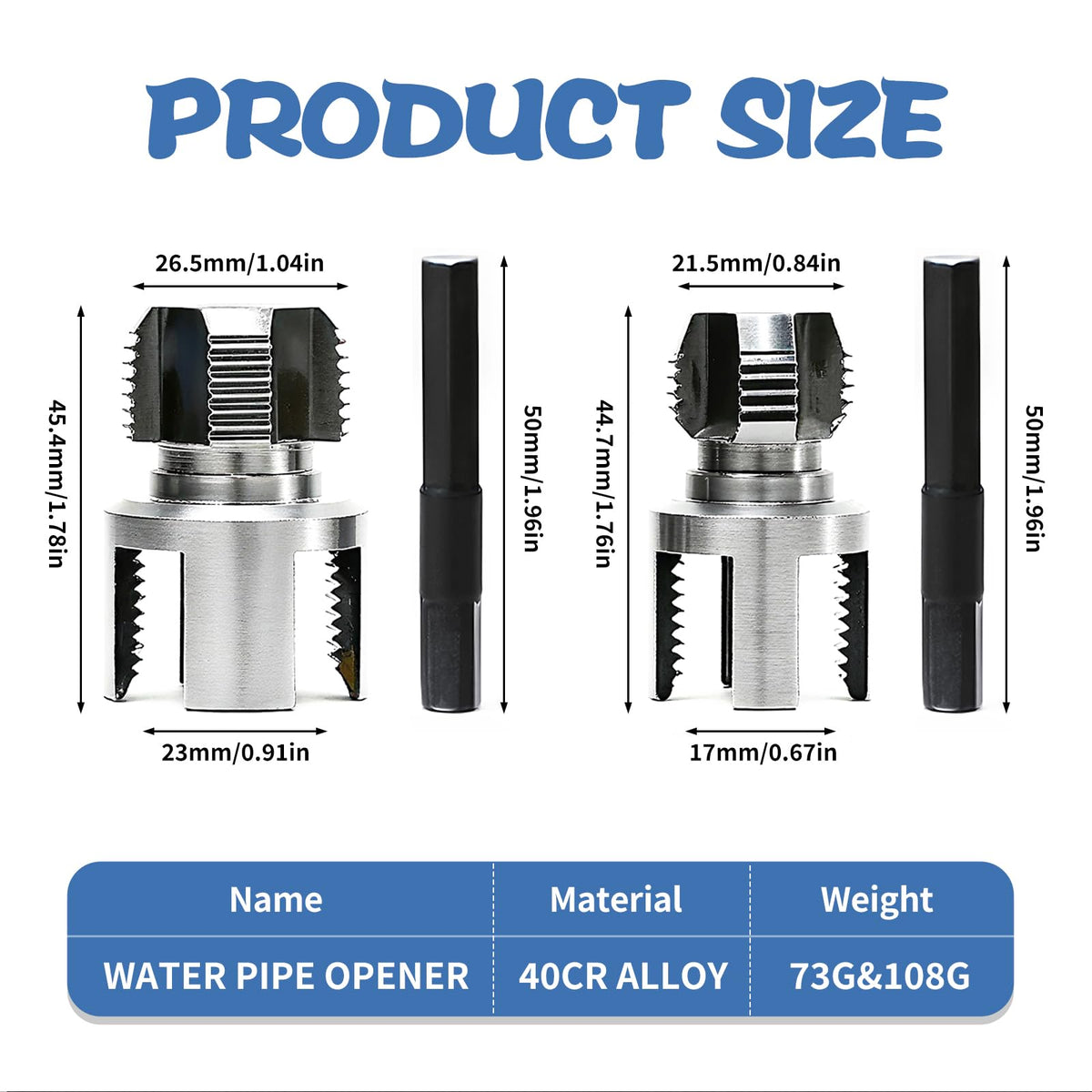 Mroace 2-in-1 Internal & External Pipe Threader Tool Set