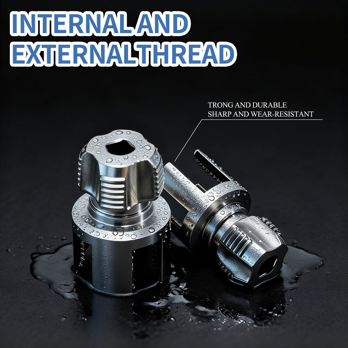 Mroace 2-in-1 Internal & External Pipe Threader Tool Set