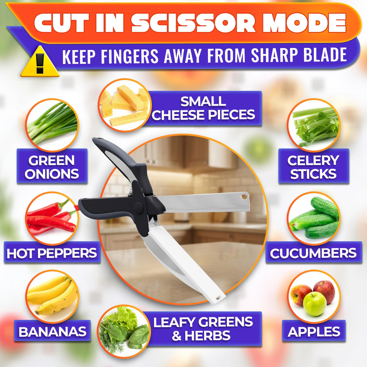 Mroace 2 in 1 Kitchen Scissors for Food