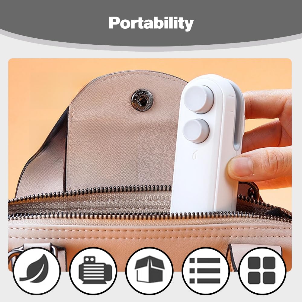 Mroace 2 in 1 Mini Bag Sealer with Cutter